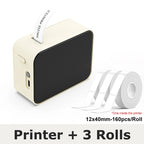 Marklife P15 Mini Bluetooth Thermal Label Maker | Inkless Thermal Label Maker Richie's White Add 2 Rolls
