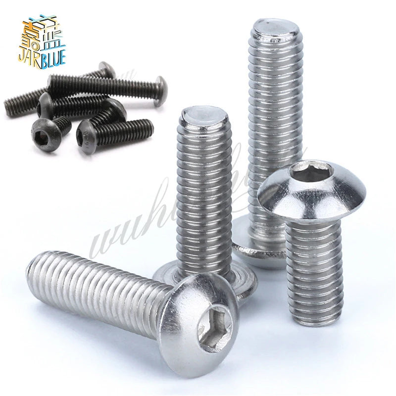 M2–M8 ISO 7380 Stainless Steel Hex Socket Button Head Screws Machine Screws Richie's