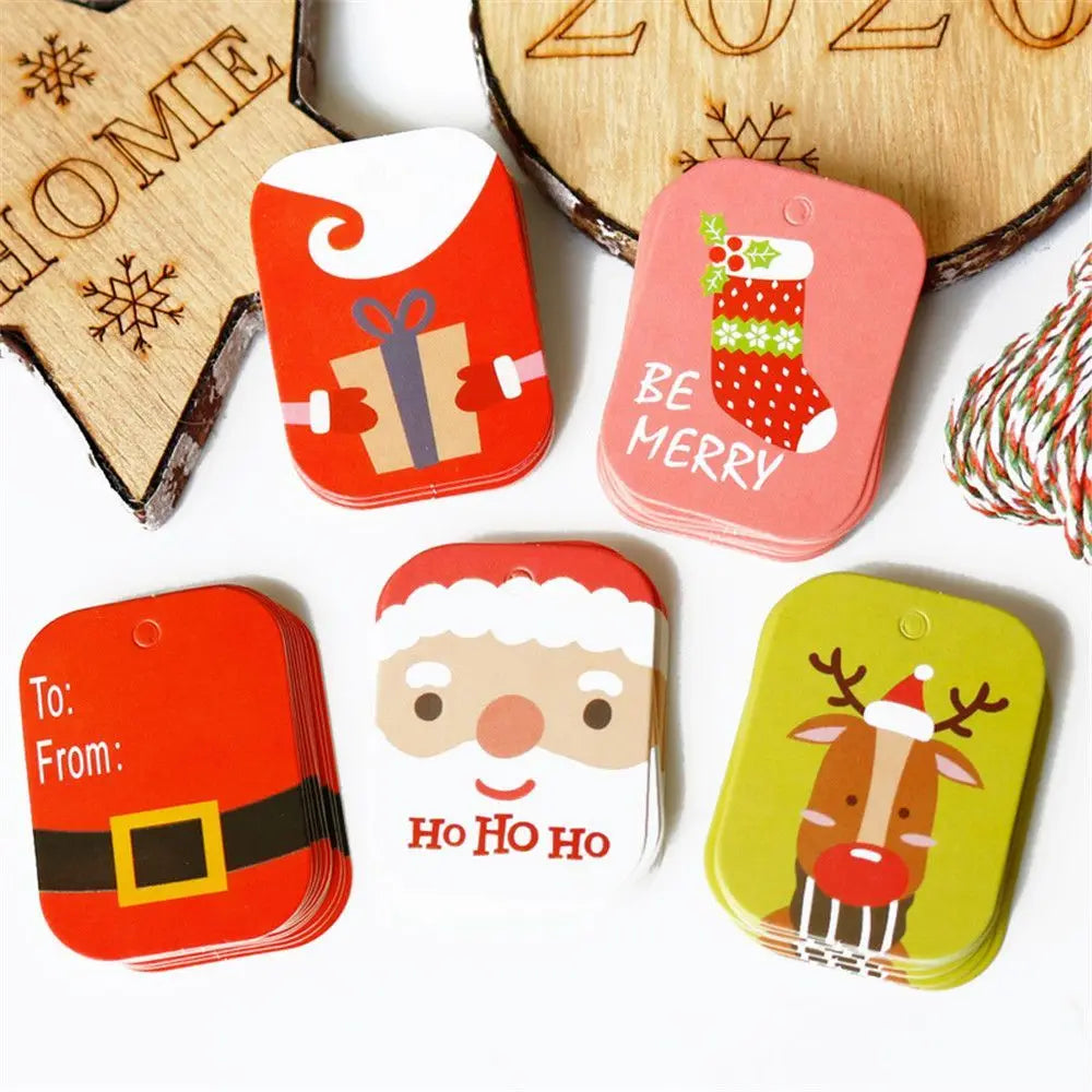 48/50pcs Kraft Paper Christmas Gift Tags with String Kraft Gift Tags Richie's