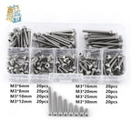 160Pcs M3 SS304 Hex Socket Cap Head Screws Assortment Set Screw Assortment Set Richie's 160pcs Mix