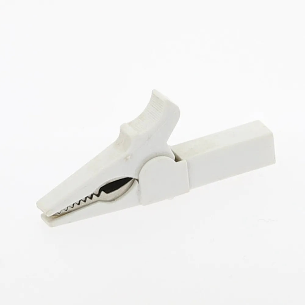 55mm HV Alligator Clip for 4mm Banana Plug Multimeter Probes Test Clip Accessory Richie's WHITE
