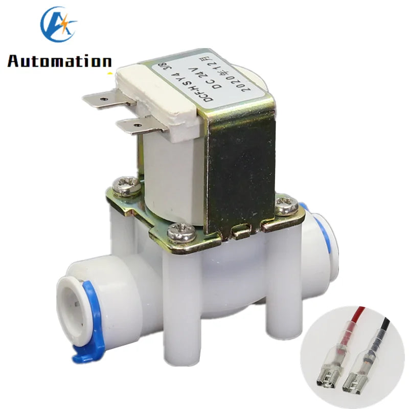 Plastic Solenoid Valve 12V 220V RO Water 3/8" Quick Plug Solenoid Valve Richie's Normally Open 12V Pressure Type