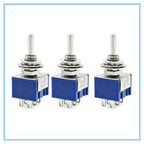 5-Pack DPDT ON-OFF-ON Toggle Switch 6A 125V AC 6-Terminal Toggle Switch Richie's