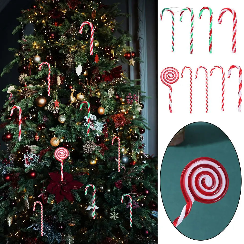 Christmas Candy Cane Tree Ornaments – Xmas Pendant Décor Christmas Tree Ornament Richie's