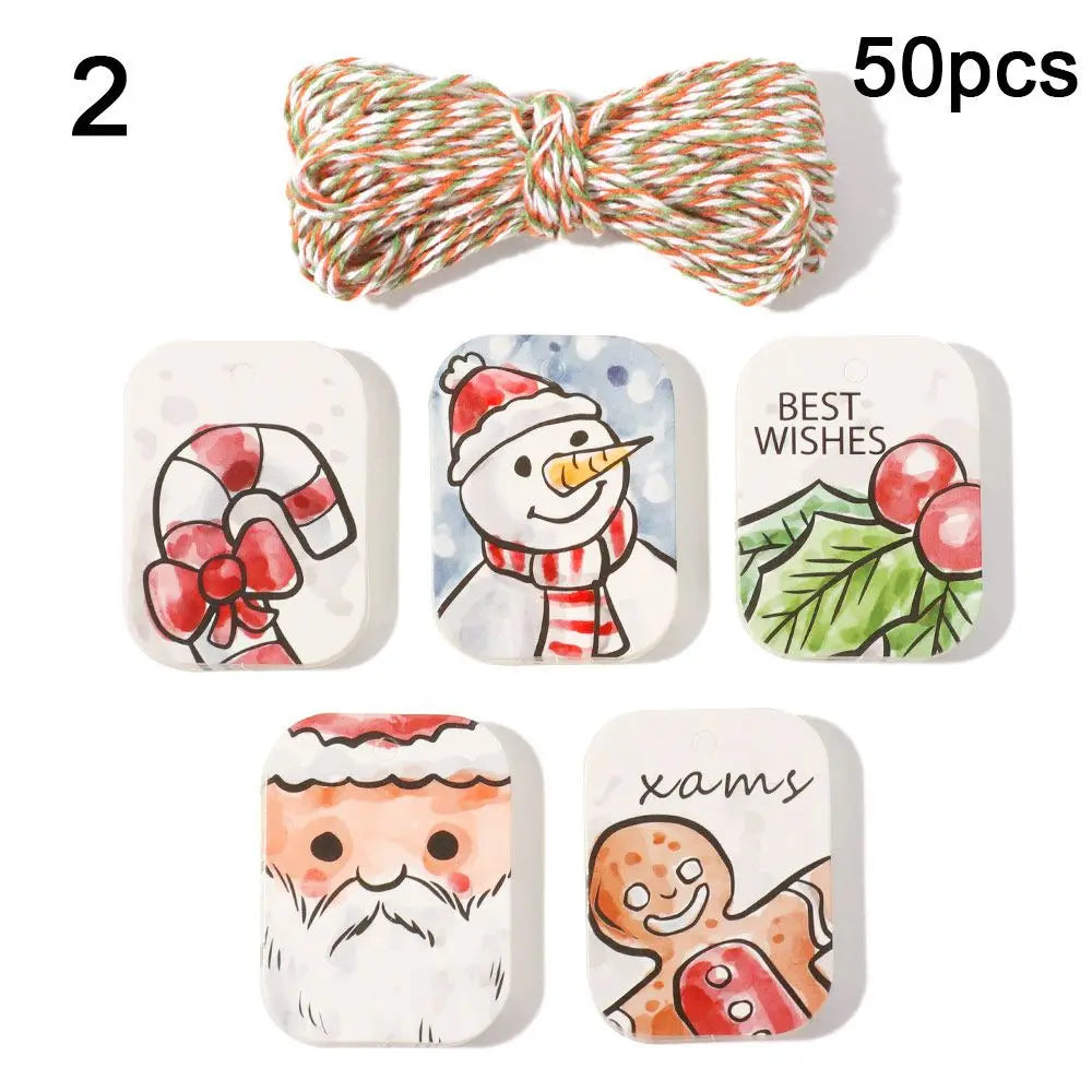 48/50pcs Kraft Paper Christmas Gift Tags with String Kraft Gift Tags Richie's 2