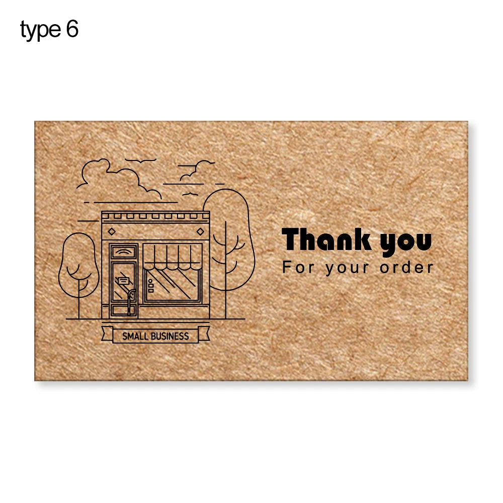 Kraft Paper Thank You Cards for Small Business – 30 Pack Thank You Cards Richie's type 6