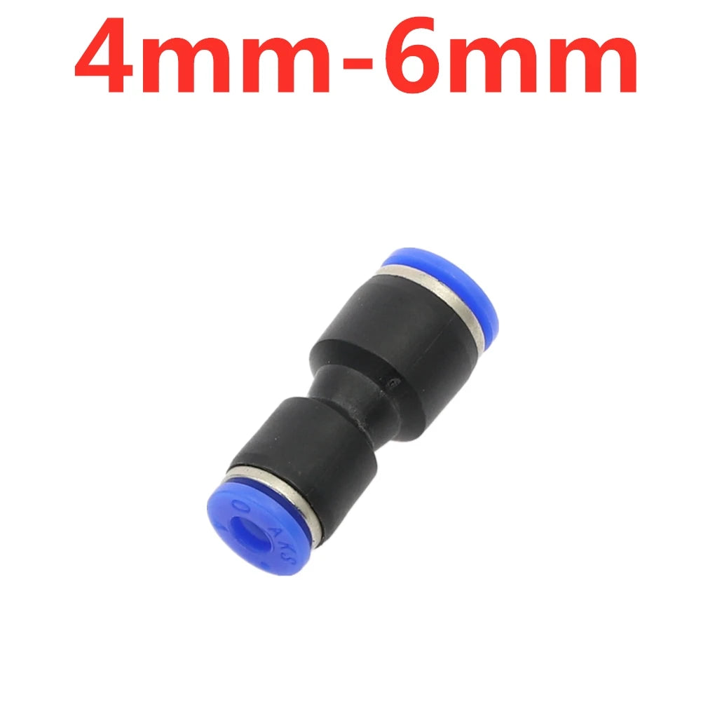 Push-In Straight Reducer Pneumatic Fitting 4mm–16mm Hose Pneumatic Hose Fitting Richie's 4mm-6mm