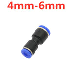 Push-In Straight Reducer Pneumatic Fitting 4mm–16mm Hose Pneumatic Hose Fitting Richie's 4mm-6mm