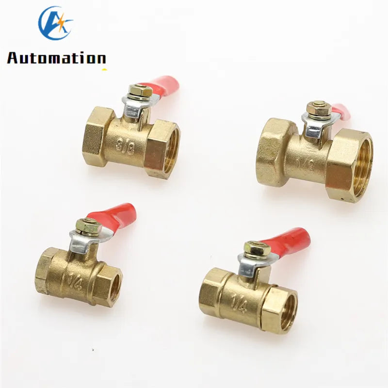 Brass Mini Ball Valve 1/4" 3/8" 1/2" BSP Female Thread Fitting Brass Ball Valve Richie's