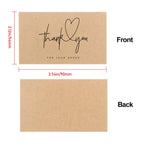 Kraft Paper Thank You Cards for Small Business – 30 Pack Thank You Cards Richie's