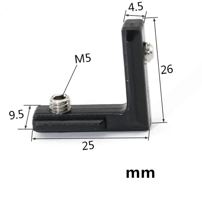 90° T-Slot Corner Bracket for EU 20/30/40/45 Series Aluminum Profile Corner Bracket Richie's