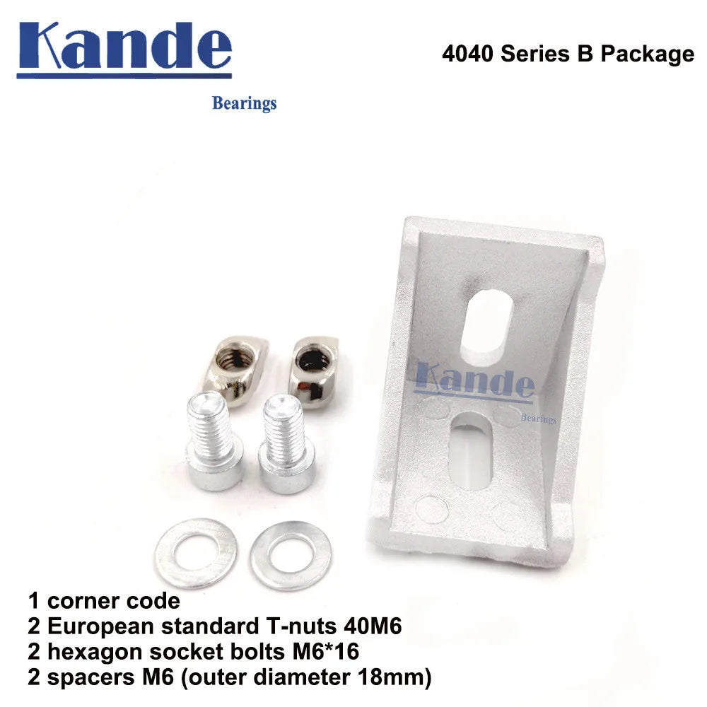4040 Aluminum Corner Bracket Set – T-Nut & Hex Bolt Connector Corner Bracket Set Richie's