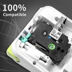 TZe-231 Compatible Brother Label Tape 12mm Black on White – Multi-Pack Label Printer Tape Richie's