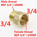 Brass BSP Male to Female Pipe Adapter 1/8"–3/4" Fitting Brass Pipe Fitting Richie's 06 M x 06 F
