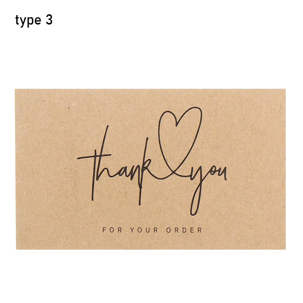 Kraft Paper Thank You Cards for Small Business – 30 Pack Thank You Cards Richie's type 3