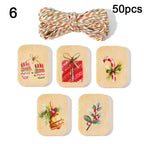 48/50pcs Kraft Paper Christmas Gift Tags with String Kraft Gift Tags Richie's 6