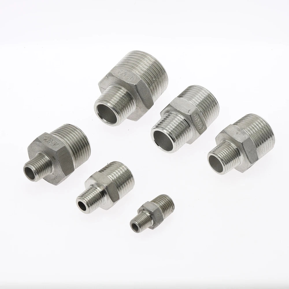 304 SS Male Hex Nipple BSP Pipe Fitting DN8–DN40 Water Oil Air Pipe Fitting Nipple Richie's