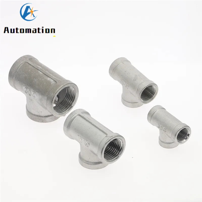 SS 304 Stainless Steel 3-Way Tee Adapter Female BSP Fitting Pipe Tee Fitting Richie's