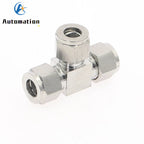 304 SS Tee Fitting Double Ferrule T-Type Connector 3–12mm Pipe Tee Fitting Richie's