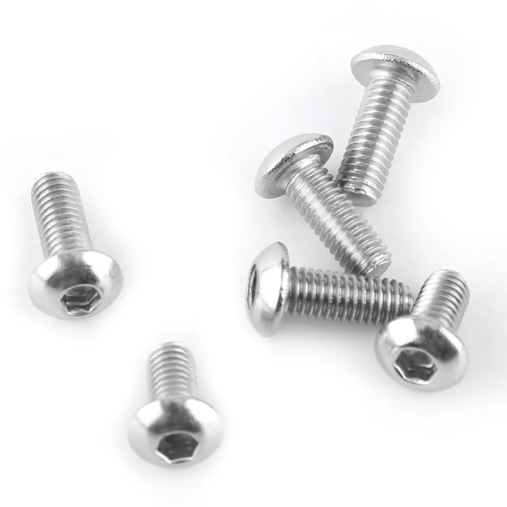 600Pcs M3 Stainless Steel Hex Socket Button Head Screws Nuts Kit Screw & Nut Kit Richie's