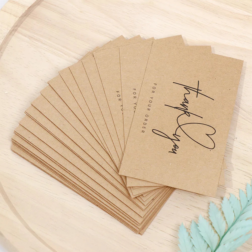 Kraft Paper Thank You Cards for Small Business – 30 Pack Thank You Cards Richie's
