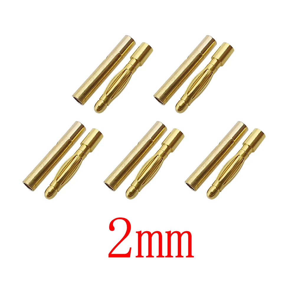 5-Pair Banana Bullet Connectors 2mm–4mm | RC Battery ESC Motor RC Bullet Connector Richie's 2mm 5Pair