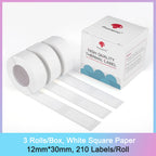 Phomemo D30 Thermal Label Paper – 3 Self-Adhesive Sticker Rolls Thermal Label Paper Richie's Square White 1230