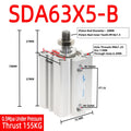 SDA63 Compact Pneumatic Air Cylinder 63mm Bore – SDA-B Series Pneumatic Air Cylinder Richie's Stroke 5mm Bore 63mm