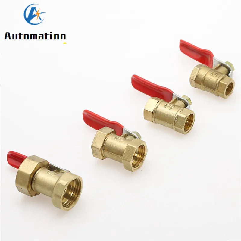 Brass Mini Ball Valve 1/4" 3/8" 1/2" BSP Female Thread Fitting Brass Ball Valve Richie's