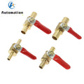 Brass Ball Valve Red Handle 6–12mm Hose Barb Inline Shutoff Brass Ball Valve Richie's 12mm Barb