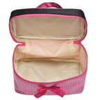 Women's Travel Bow Stripe Cosmetic Bag – Makeup Organizer Cosmetic Travel Bag Richie's