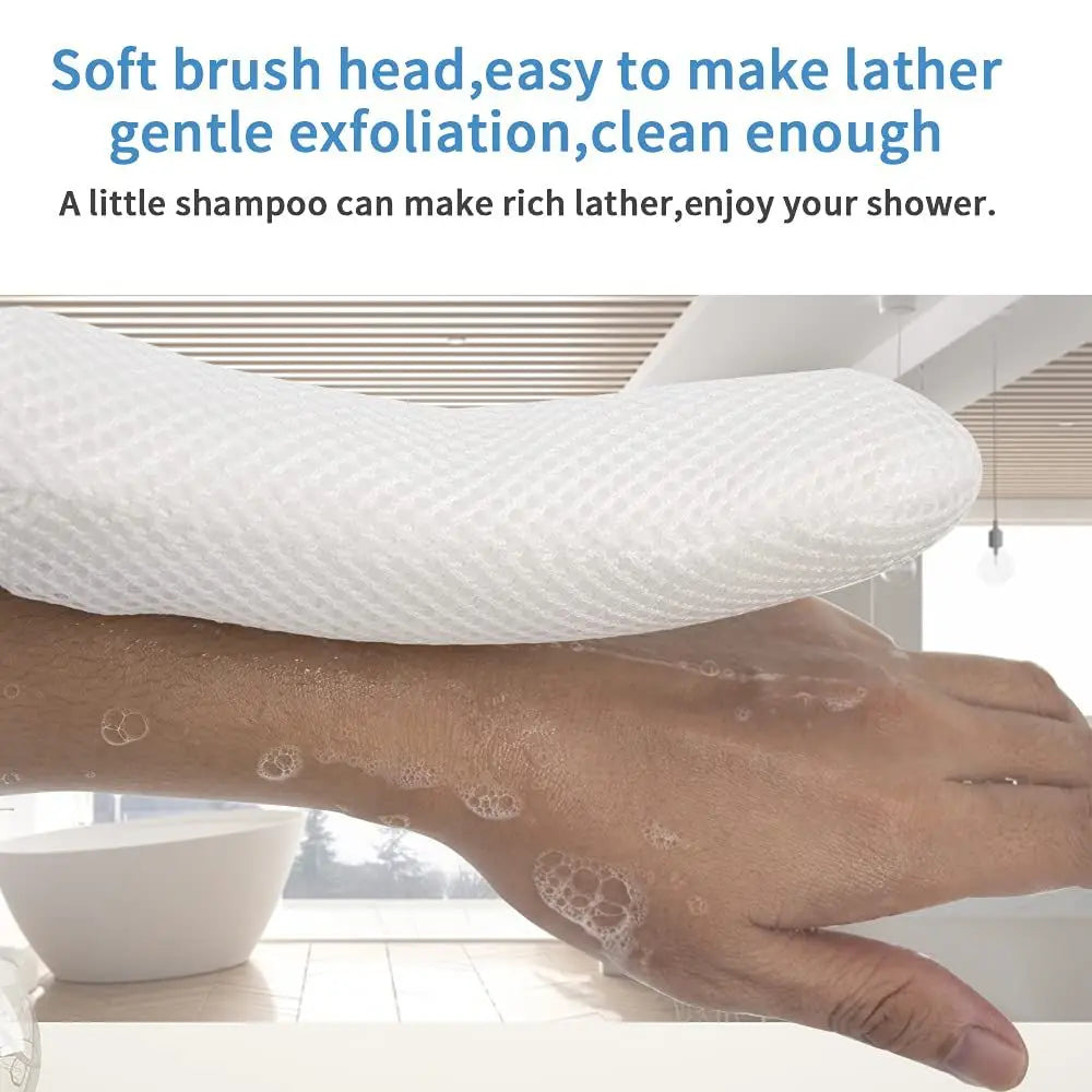 Long Curved Back Scrubber – Ergonomic Anti-Slip Shower Brush Bath Back Scrubber Richie's