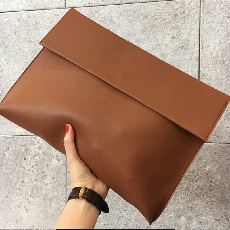 Women's Vintage PU Leather Envelope Clutch Briefcase Bag Envelope Clutch Briefcase Richie's