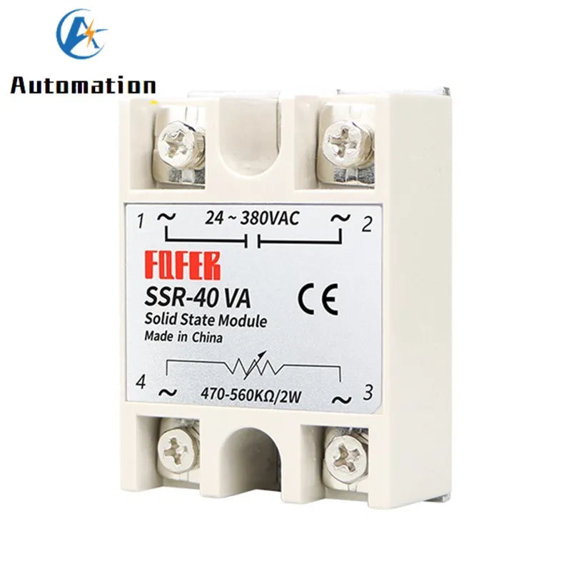 Solid State Relay SSR 10A–100A DC to AC 24-380VAC CE Certified Solid State Relay Richie's