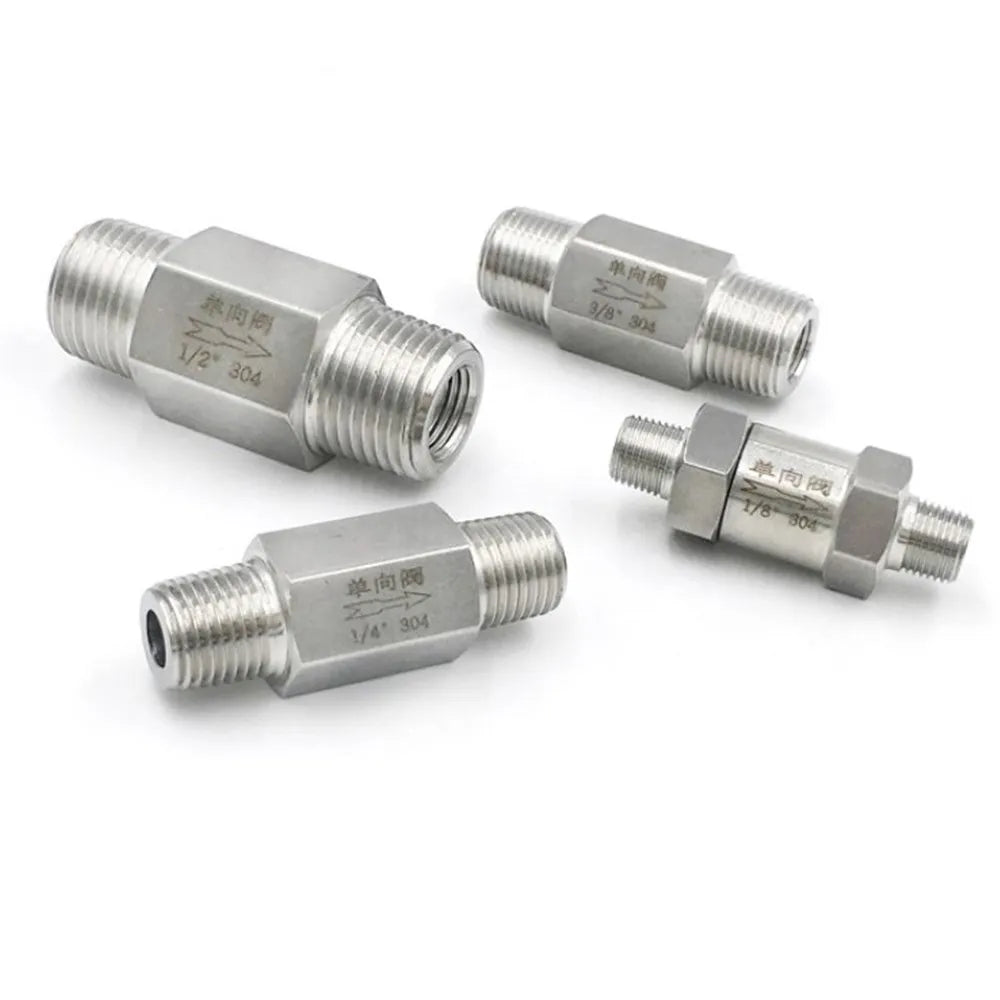 BSP Check Valve 304 Stainless Steel Non-Return 1/8"–1/2" Water Gas Stainless Steel Valve Richie's 1/4"