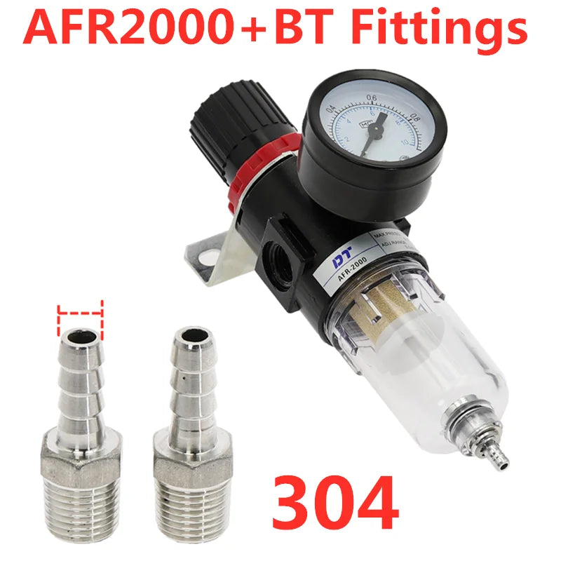 AFR2000 Pneumatic Filter Regulator 1/4" with Pressure Gauge Pneumatic Filter Regulator Richie's AFR2000-304-BT AFR2000 China Mainland