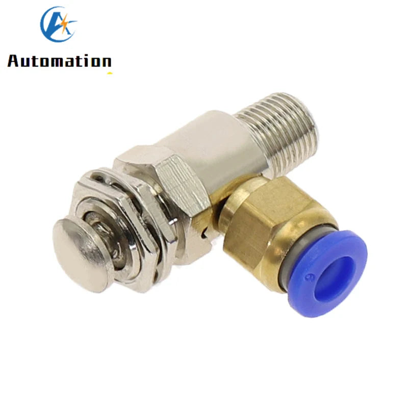 TAC2-3P Pneumatic 3-Way N/C Valve M5 Self-Reset Push Button Pneumatic Control Valve Richie's