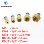 Brass Pneumatic Quick Connector BSP Female Thread Air Pipe Fitting Pneumatic Air Fitting Richie's