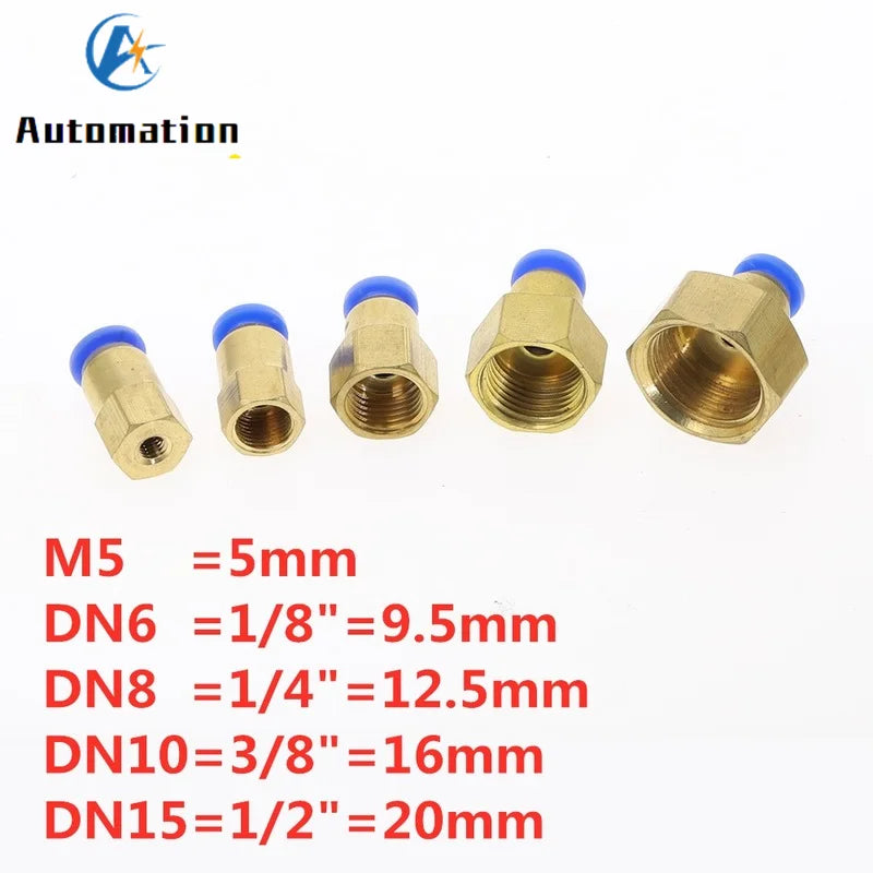 Brass Pneumatic Quick Connector BSP Female Thread Air Pipe Fitting Pneumatic Air Fitting Richie's