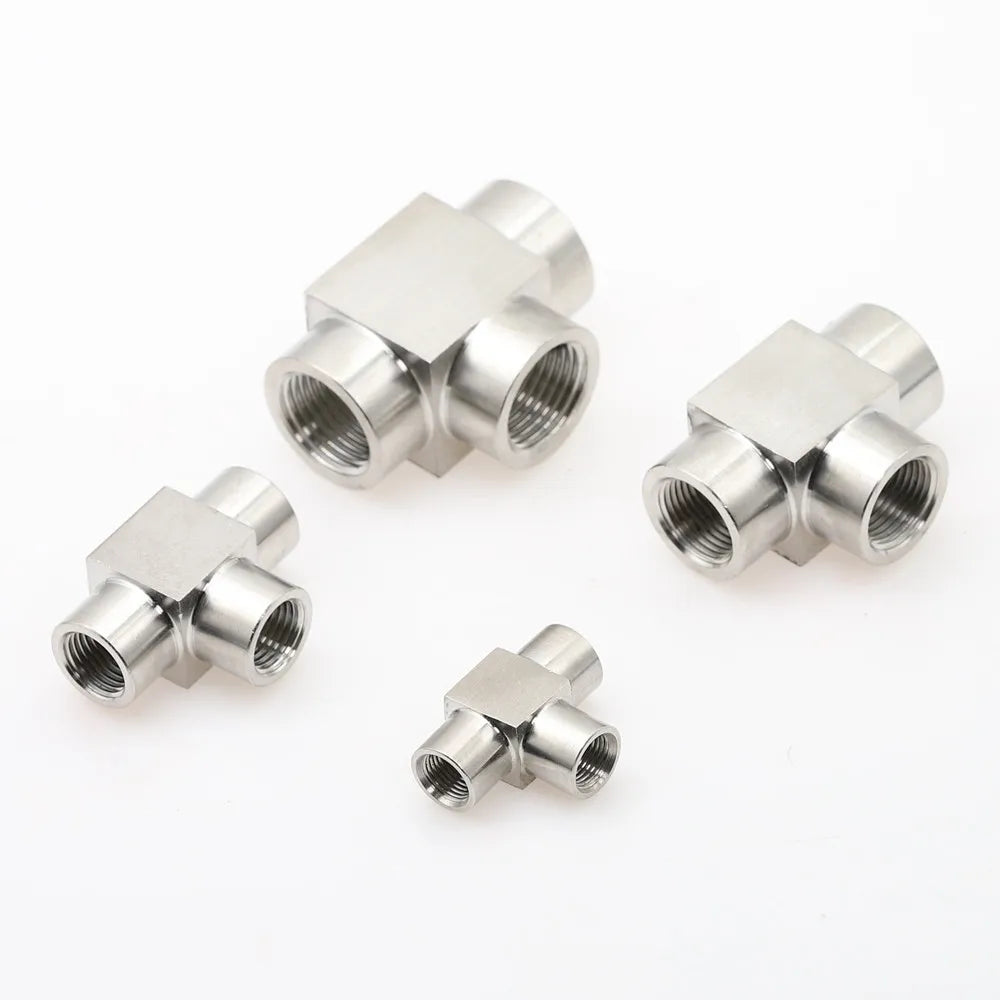 SS304 Stainless Steel Tee Pipe Fitting | BSP Female 1/8"–1/2" Tee Pipe Fitting Richie's