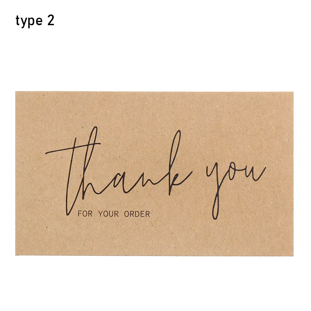 Kraft Paper Thank You Cards for Small Business – 30 Pack Thank You Cards Richie's type 2