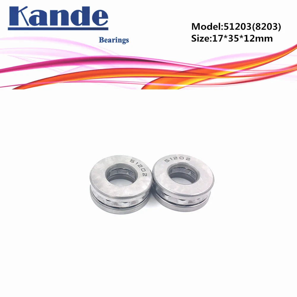 Kande 51203 Flat Thrust Ball Bearing 17x35x12mm – 4pcs Thrust Ball Bearing Richie's