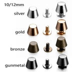 10/12mm Metal Dome Head Screw Rivets for Bags, Shoes & Crafts Craft Rivets Richie's