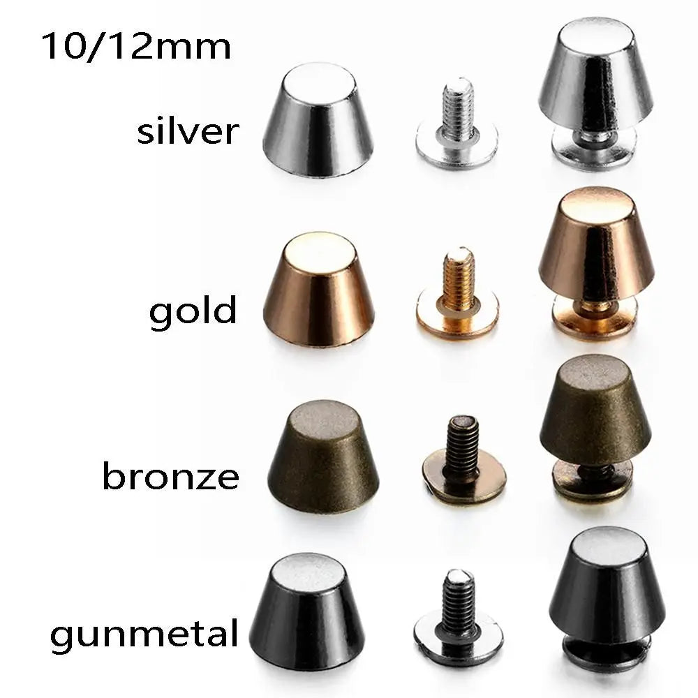 10/12mm Metal Dome Head Screw Rivets for Bags, Shoes & Crafts Craft Rivets Richie's