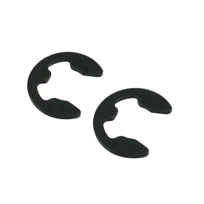 Black Steel E-Clip Safety Rings M1.2–M15 | 10/50/100 Pack Retaining E-Clips Richie's M1.2 100pcs