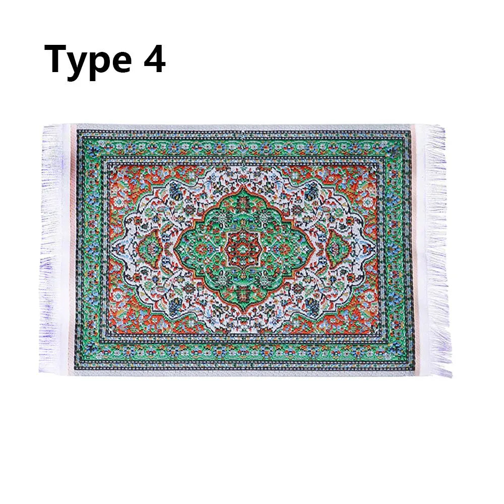 Miniature Turkish Style Dollhouse Carpet – Mini Woven Rug Dollhouse Miniature Rug Richie's -type 4