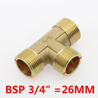 BSP Male Tee Brass Pipe Fitting 1/8" 1/4" 3/8" 1/2" – 3-Way Brass Pipe Fitting Richie's 06 Male