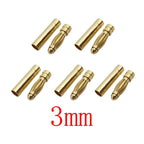 5-Pair Banana Bullet Connectors 2mm–4mm | RC Battery ESC Motor RC Bullet Connector Richie's 3mm 5Pair