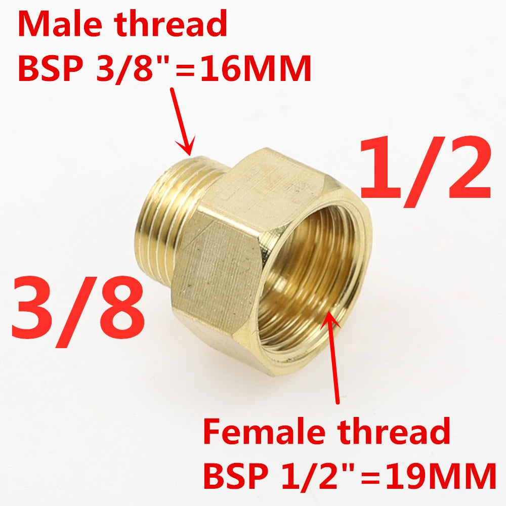 Brass BSP Male to Female Pipe Adapter 1/8"–3/4" Fitting Brass Pipe Fitting Richie's 03 M x 04 F