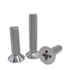 304 Stainless Steel Phillips Countersunk Screws M2–M8, 3–100mm Machine Screws Richie's